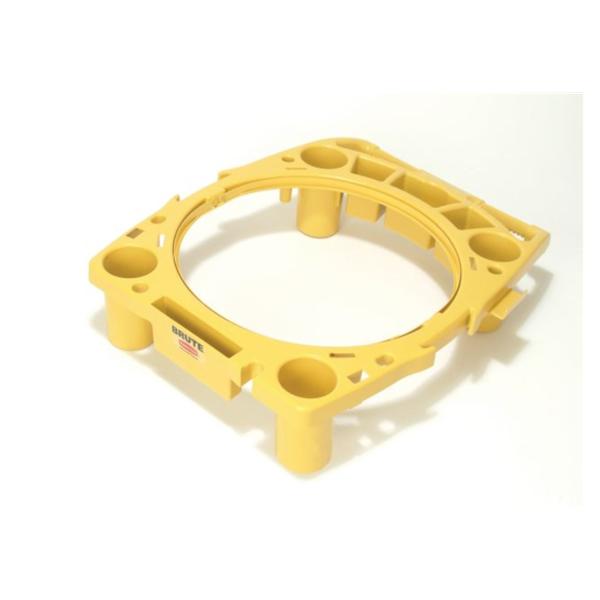 Caddy Rim Brute Resin Integrated Bag Straps/Handles Yellow Round Each